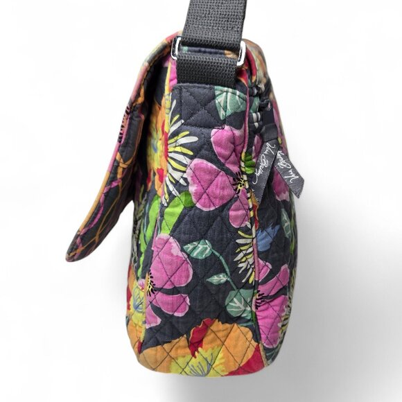 Vera Bradley Jazzy Bloom Diamond Quilted Messenger Bag Women's Floral Everyday - Picture 4 of 10